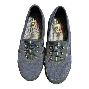 Skechers Gray Slip-On Sneakers with Decorative Laces 8